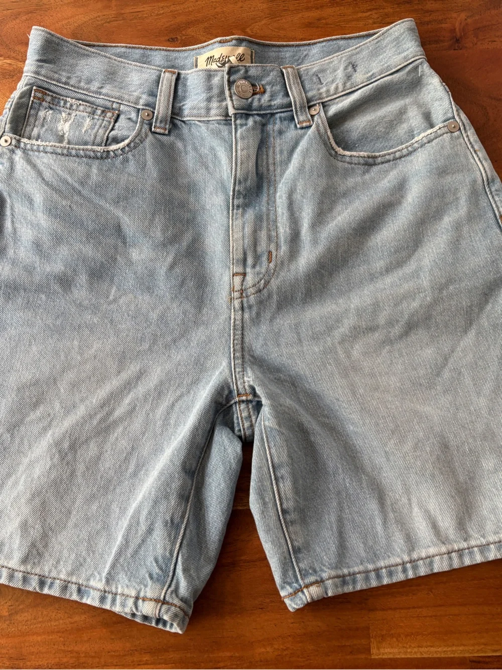 Madewell Baggy Denim Shorts Light Wash - Size 25